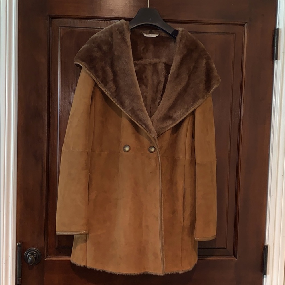 SOLD‼️ Max Mara Suede & Shearling Fur Coat Size 8